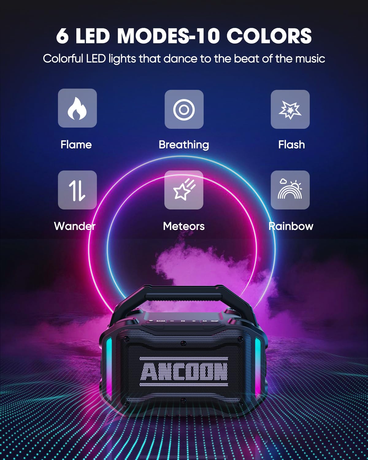 80W Bluetooth Wireless Speaker with Bass N23437