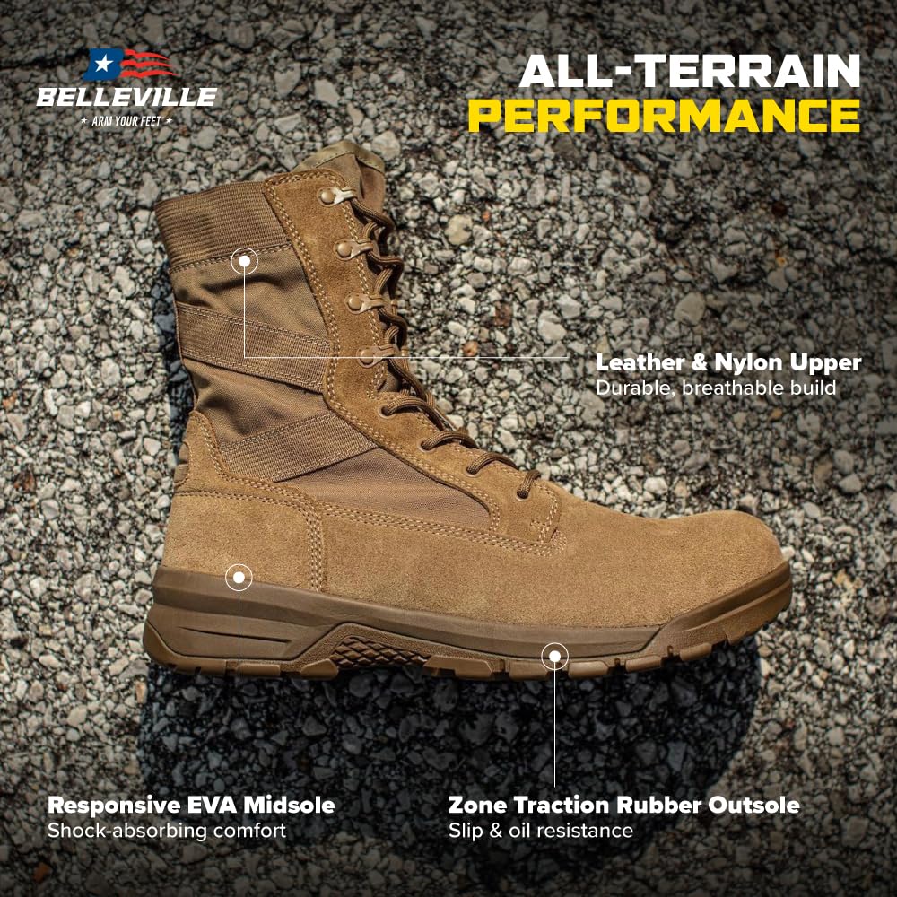 Composite Toe Leather Side Zip Tactical Boots D151031
