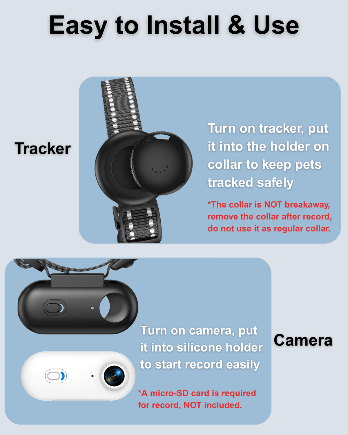 Cat Camera Collar with Location Tracker S4413