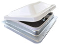 White Manual Crank RV Roof Vent with Screen K384