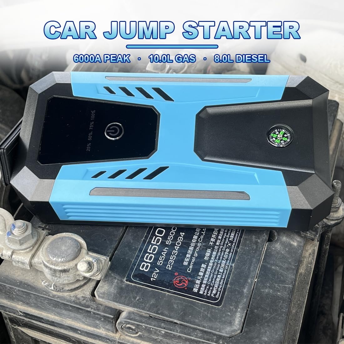 6000A Peak 12v Jump Starter F101