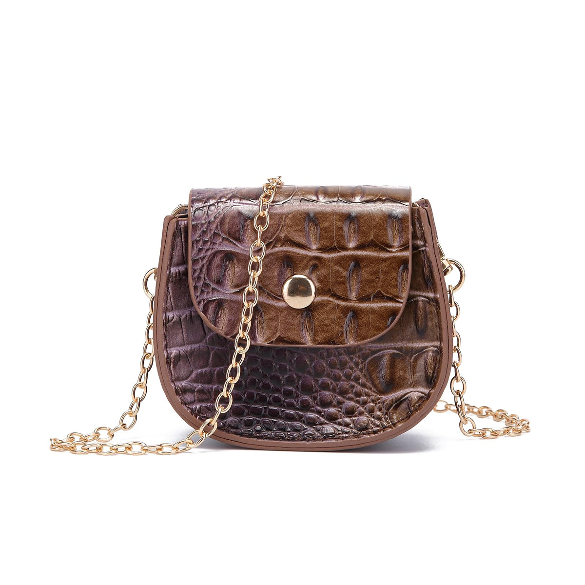 Mini Crocodile Embossed Leather Clutch N197891