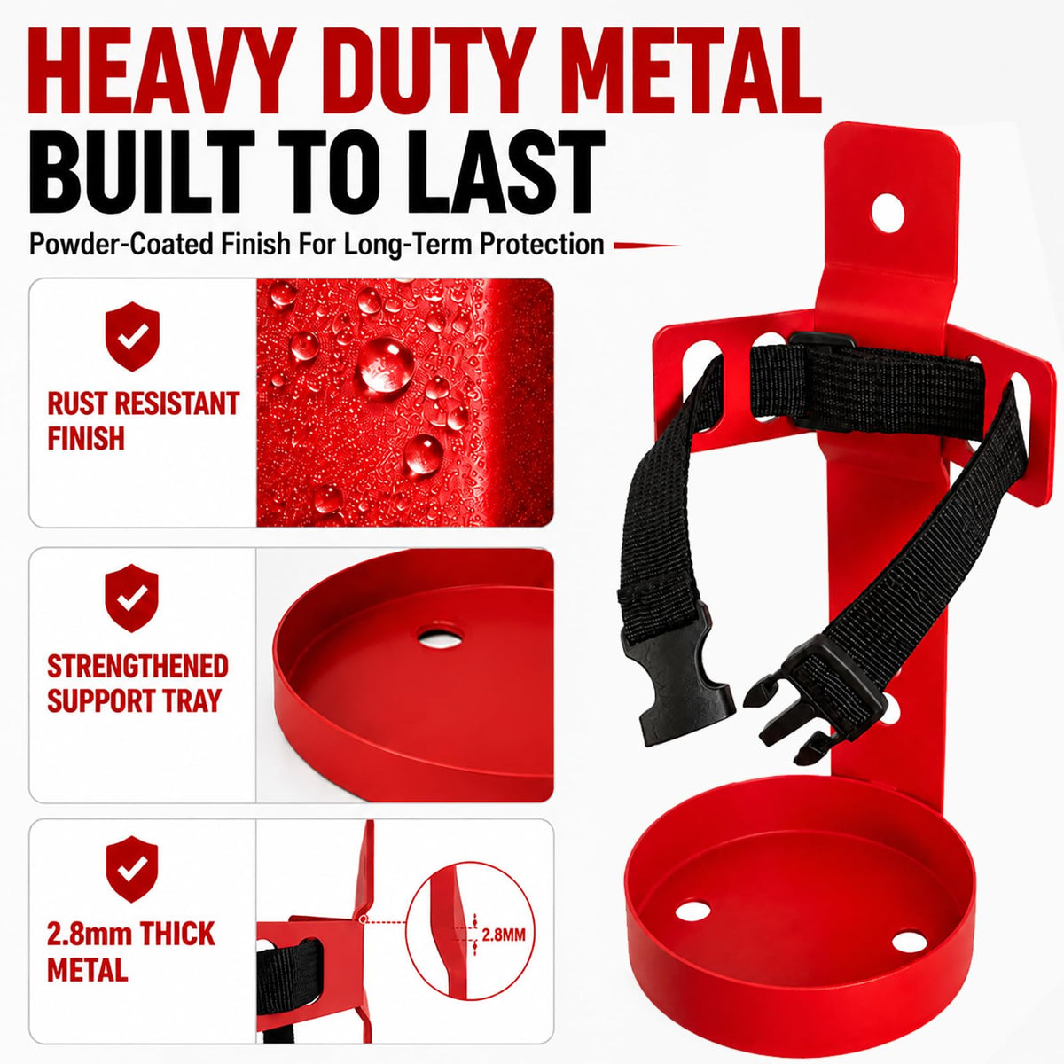 Fire Extinguisher Wall Mount Bracket 2.5 lb 1 Pack X5870