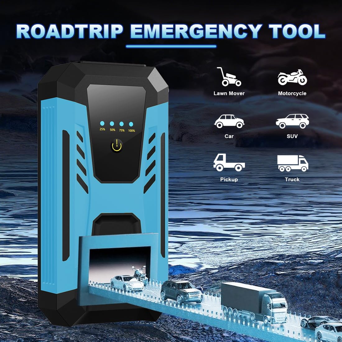6000A Peak 12v Jump Starter F101