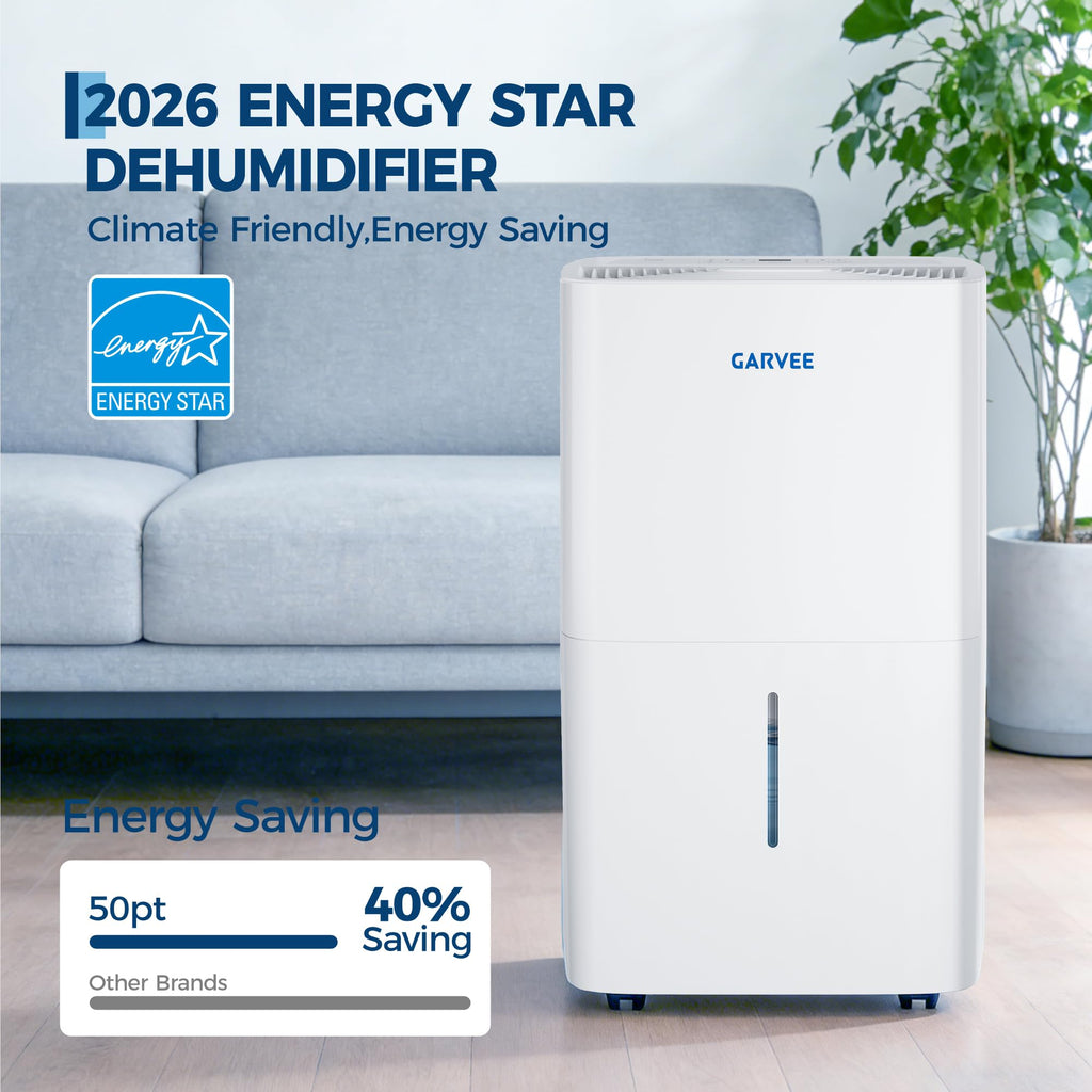 50 Pints Dehumidifier with Auto Defrost, 24H Timer, Auto Shut off X58959