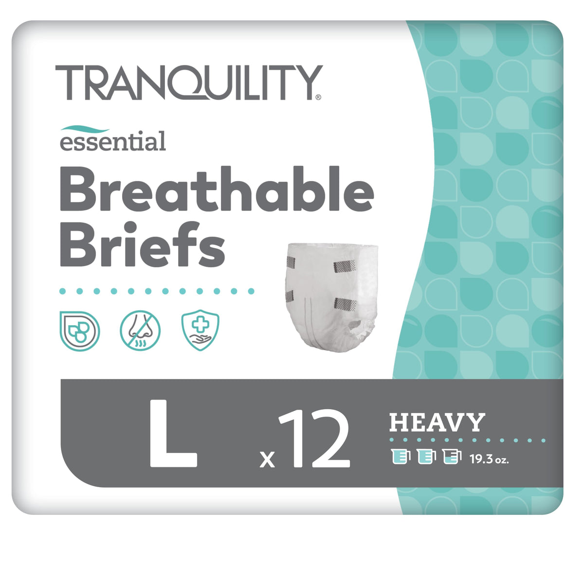 Heavy Adult Diapers with Tabs, Large, 12 Ct B674097