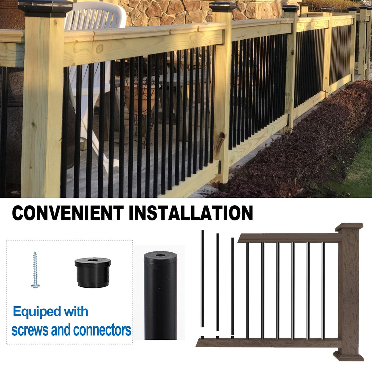 51 Pack 36" Black Aluminum Deck Balusters J986823