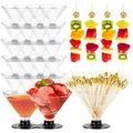 25 PCS 5oz Clear Plastic Martini Glasses I3245
