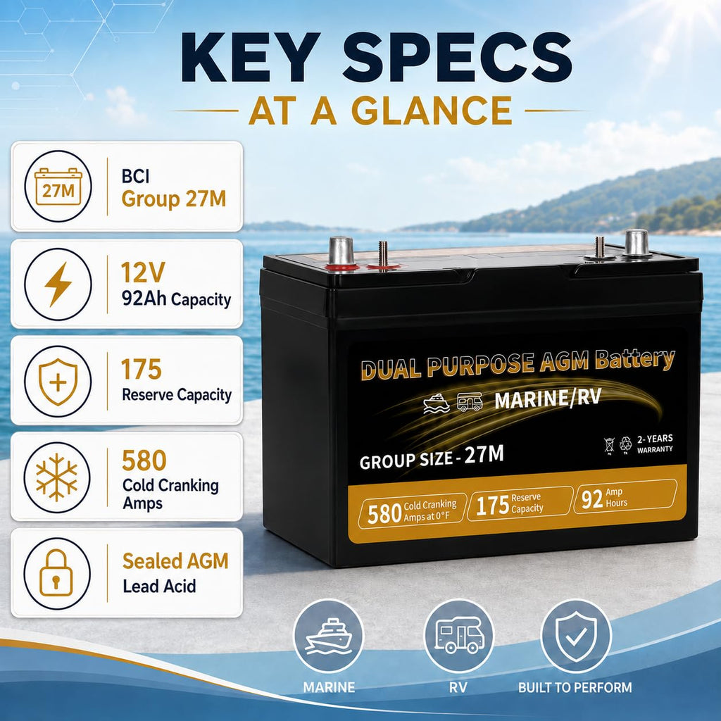 12V 92AH AGM Battery D60795