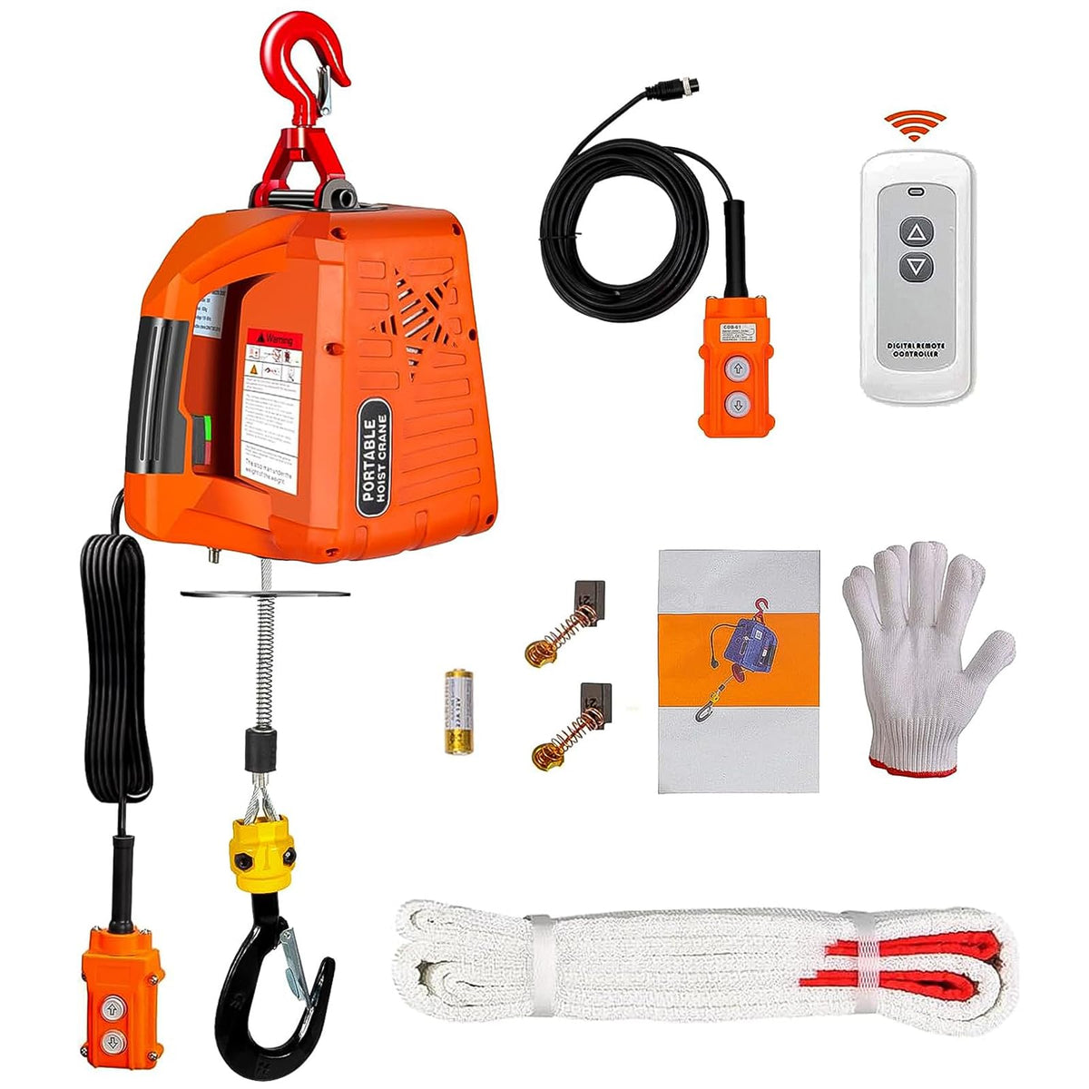 3 in 1 Electric Hoist Winch 2200LBS 38FT 110V Z7478