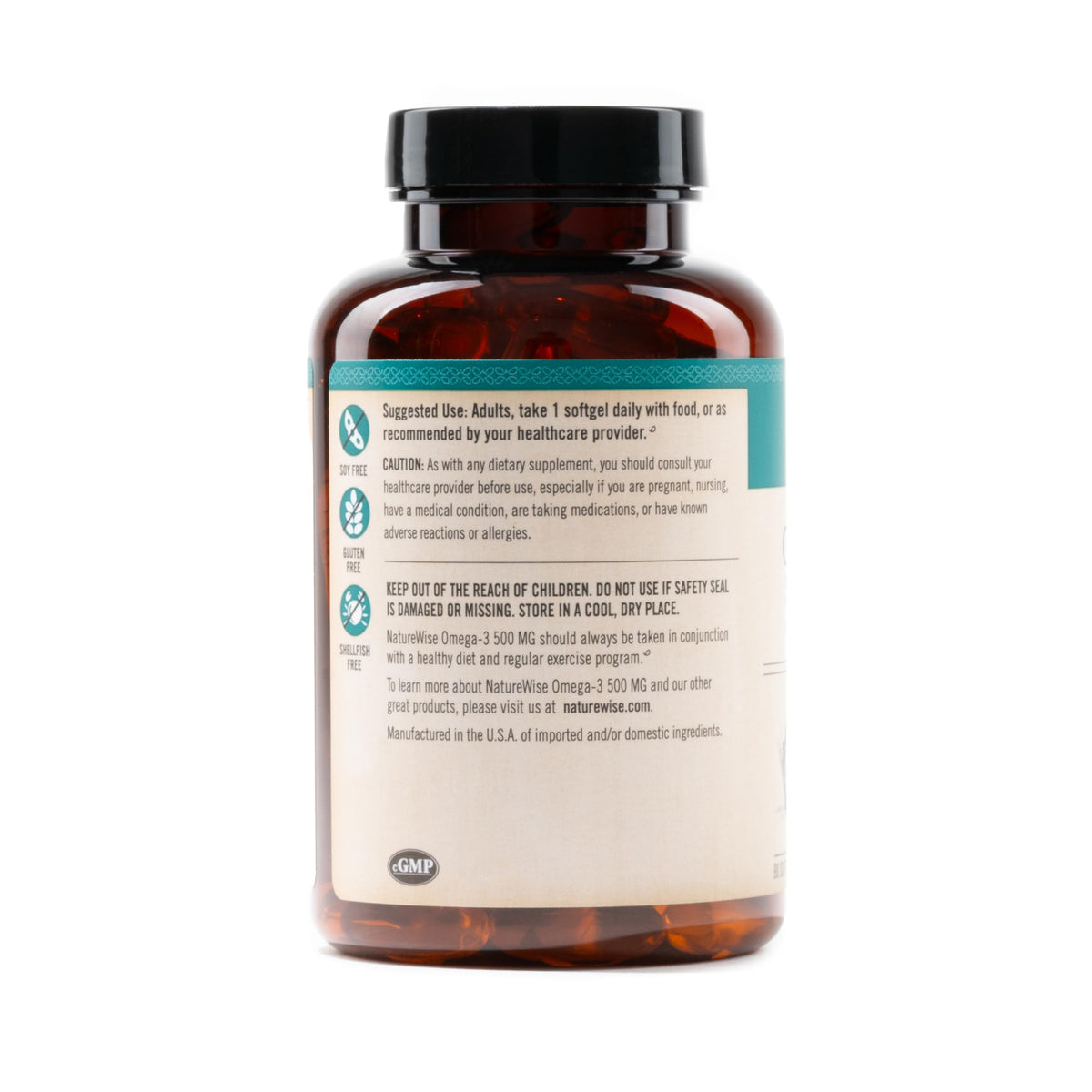 Omega 3 Fish Oil 500 mg EPA & DHA 90 Softgels I26140