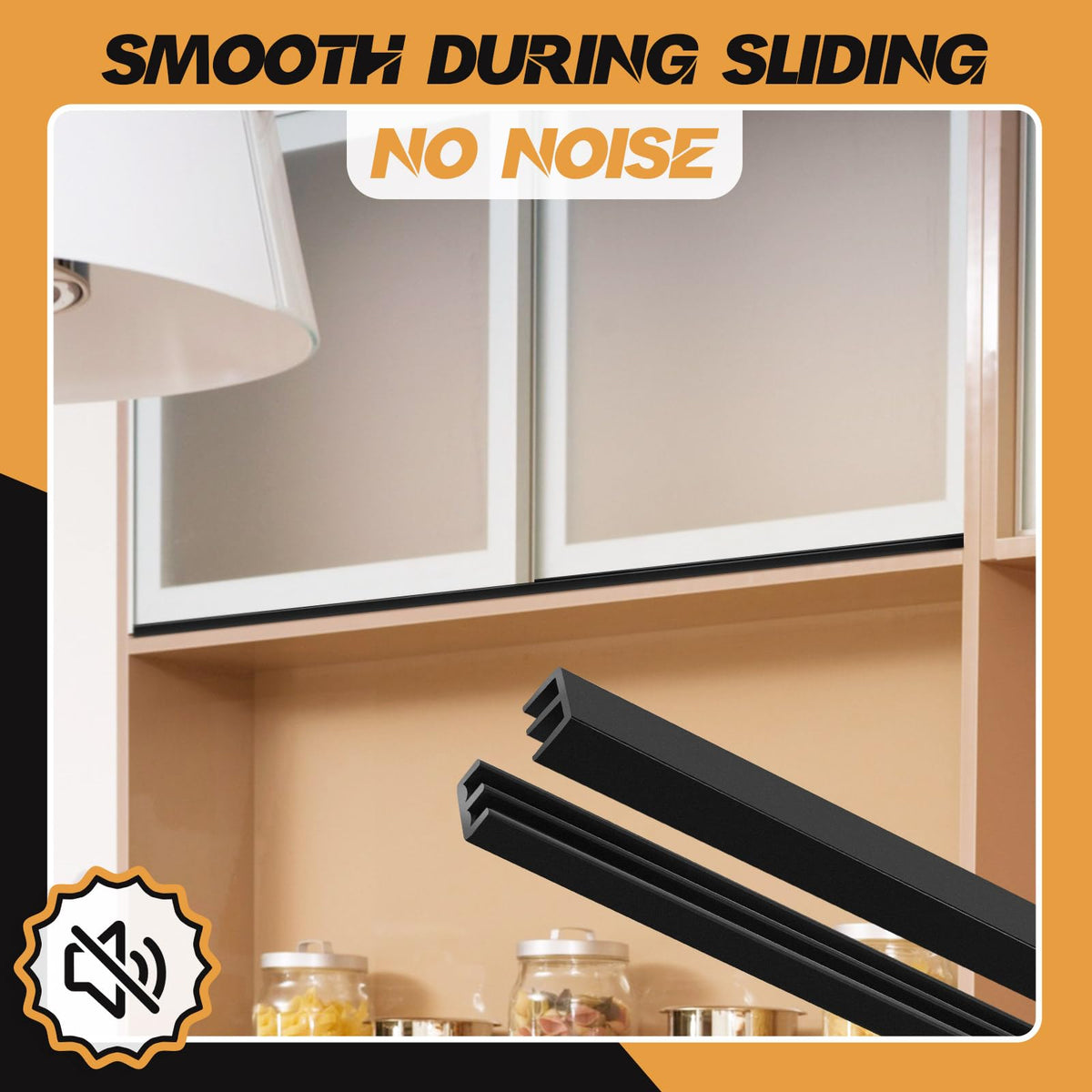 4 Sets 4ft 1/8" Sliding Door Track W538012