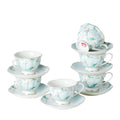 6oz Porcelain Tea Cup & Saucer Set of 6 J613