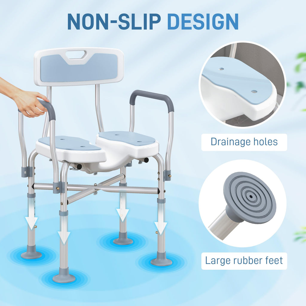Padded Shower Chair with Arms and Back I277