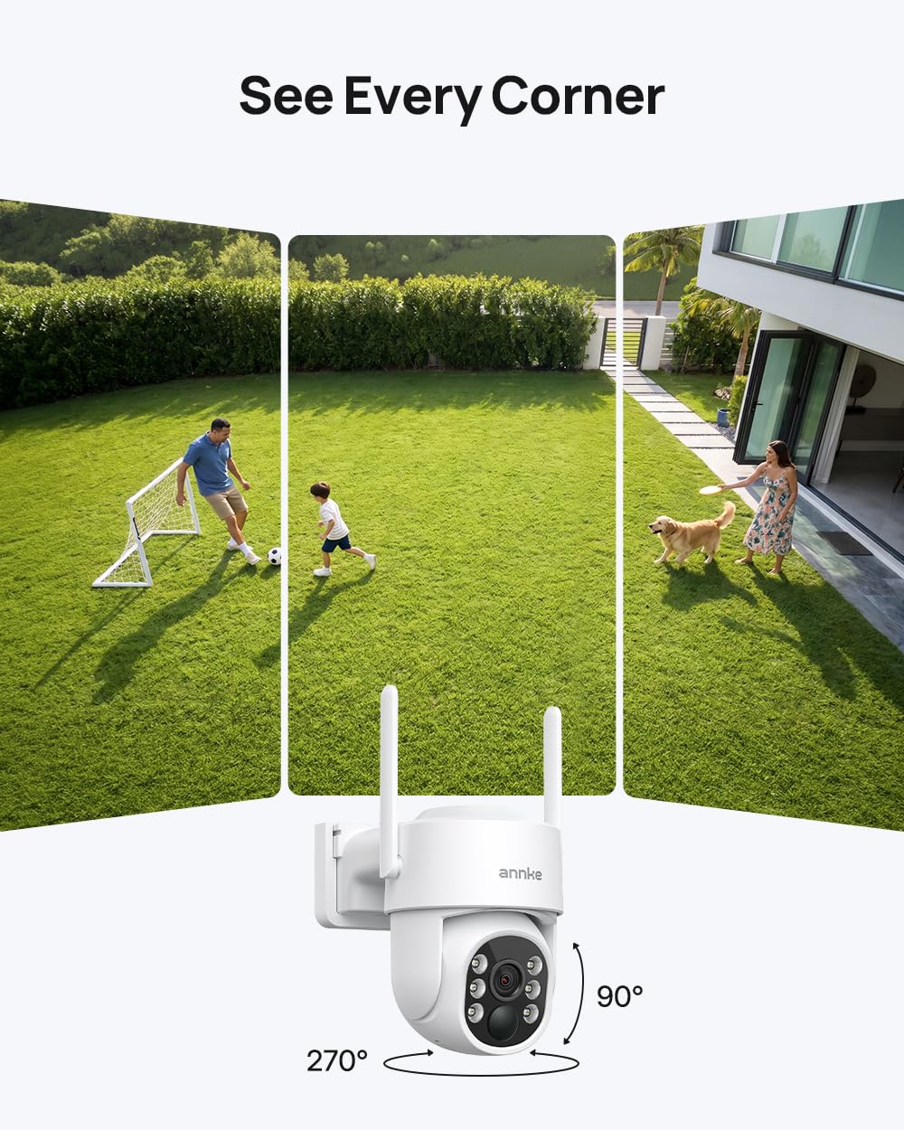 Solar Camera System Wireless Outdoor PT 4K NVR 4X 4MP Cam 1TB HDD J326