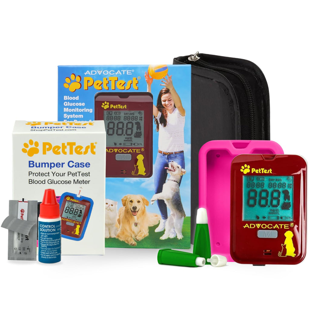 Pet Glucose Monitor Kit and Pink Bumper Case R8557