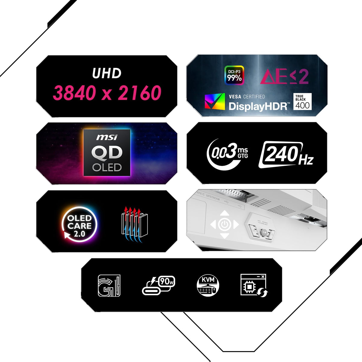 31.5 Inch 4K UHD 240Hz QD-OLED Gaming Monitor Q391