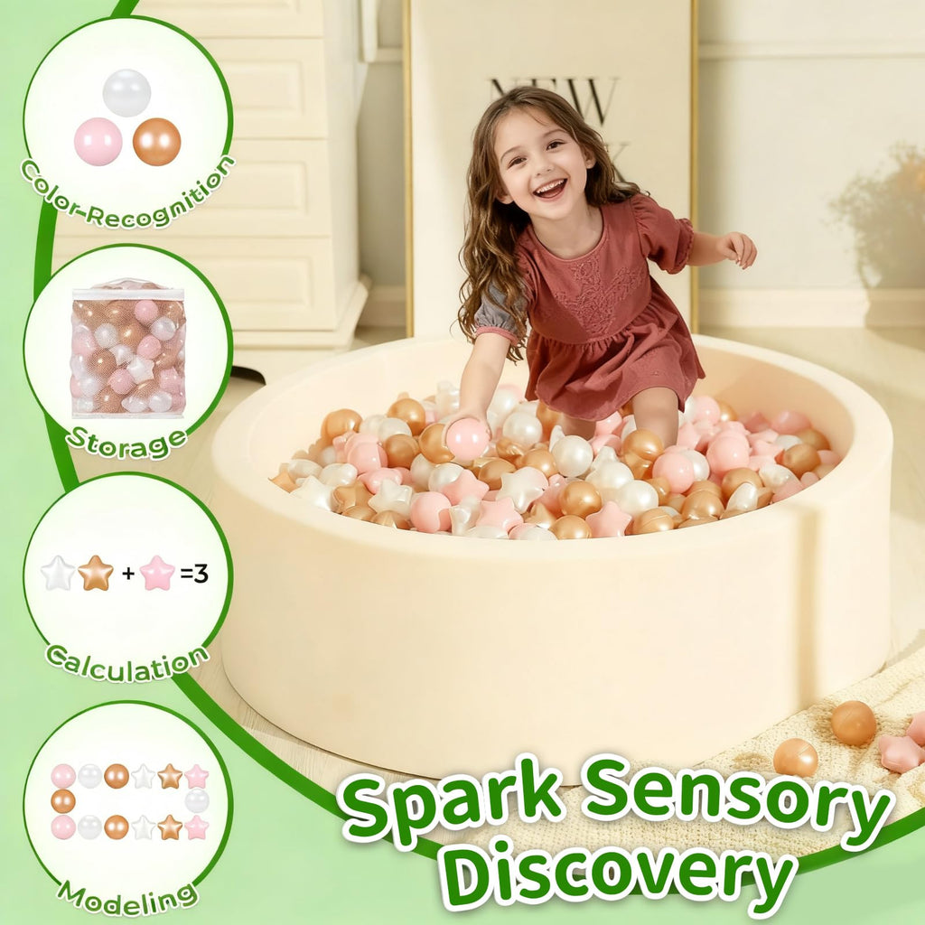 50 100 200 Count Star Ball Pit Balls Non-Toxic Plastic R939