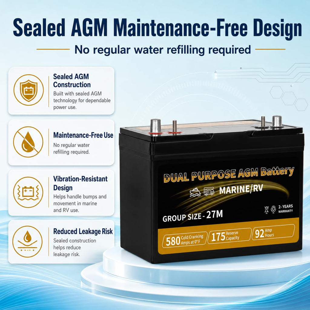 12V 92AH AGM Battery D60795