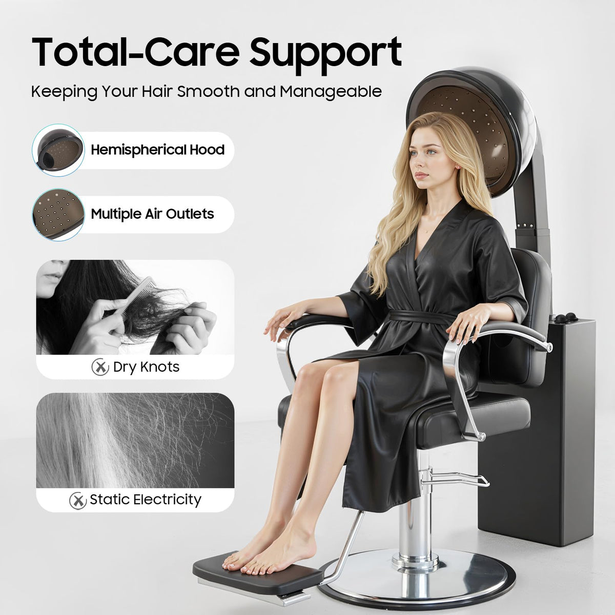 1200W Hooded Hair Dryer with Stand B583054
