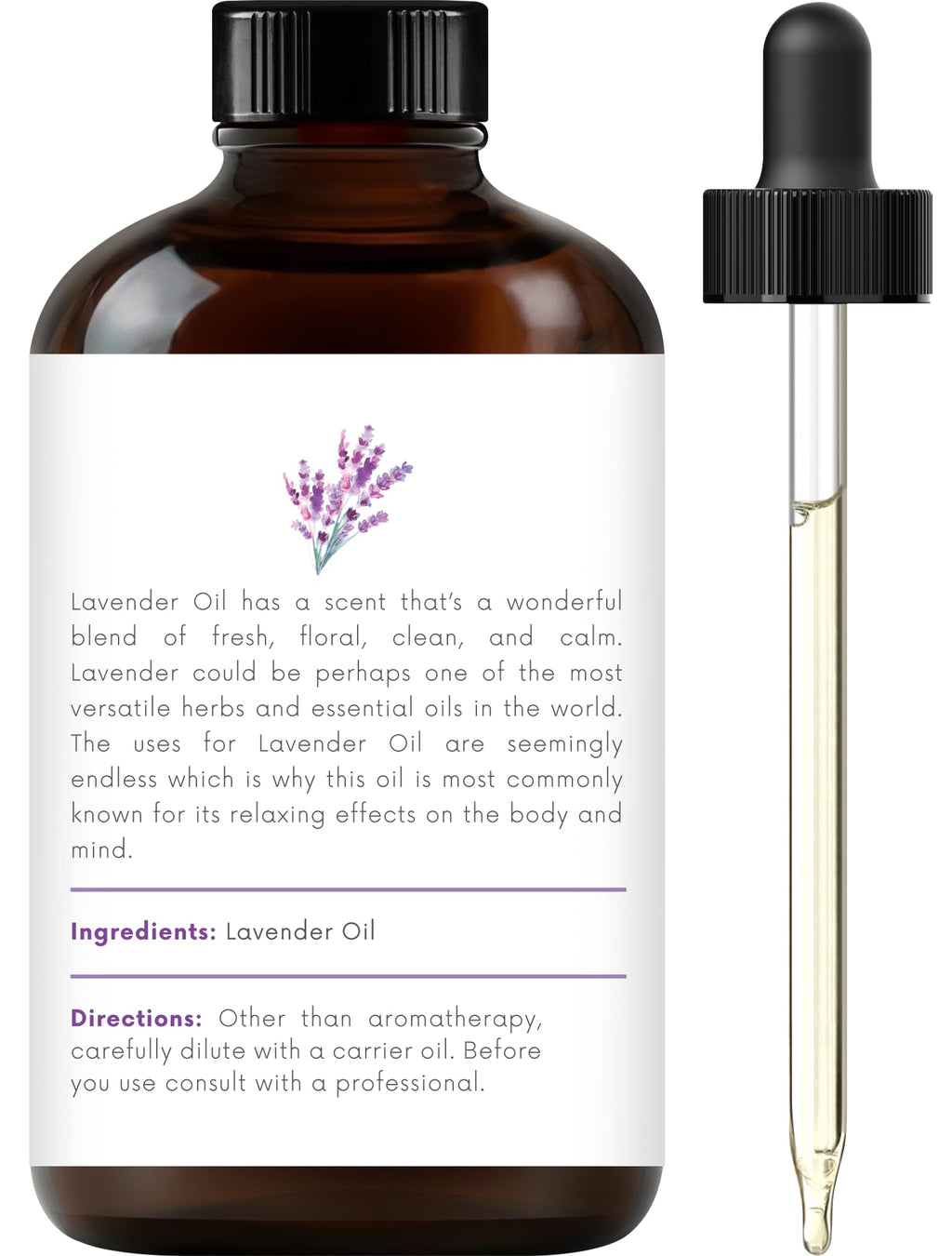 100% Pure & Natural Orange, Lavender, Peppermint Essential Oil Blend 4 Fl. Oz Z712