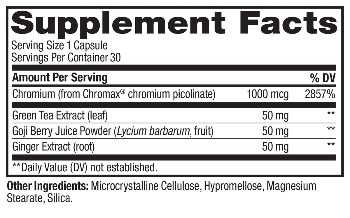 Metabolism Support 1000 mcg Chromium 30 Count F74696