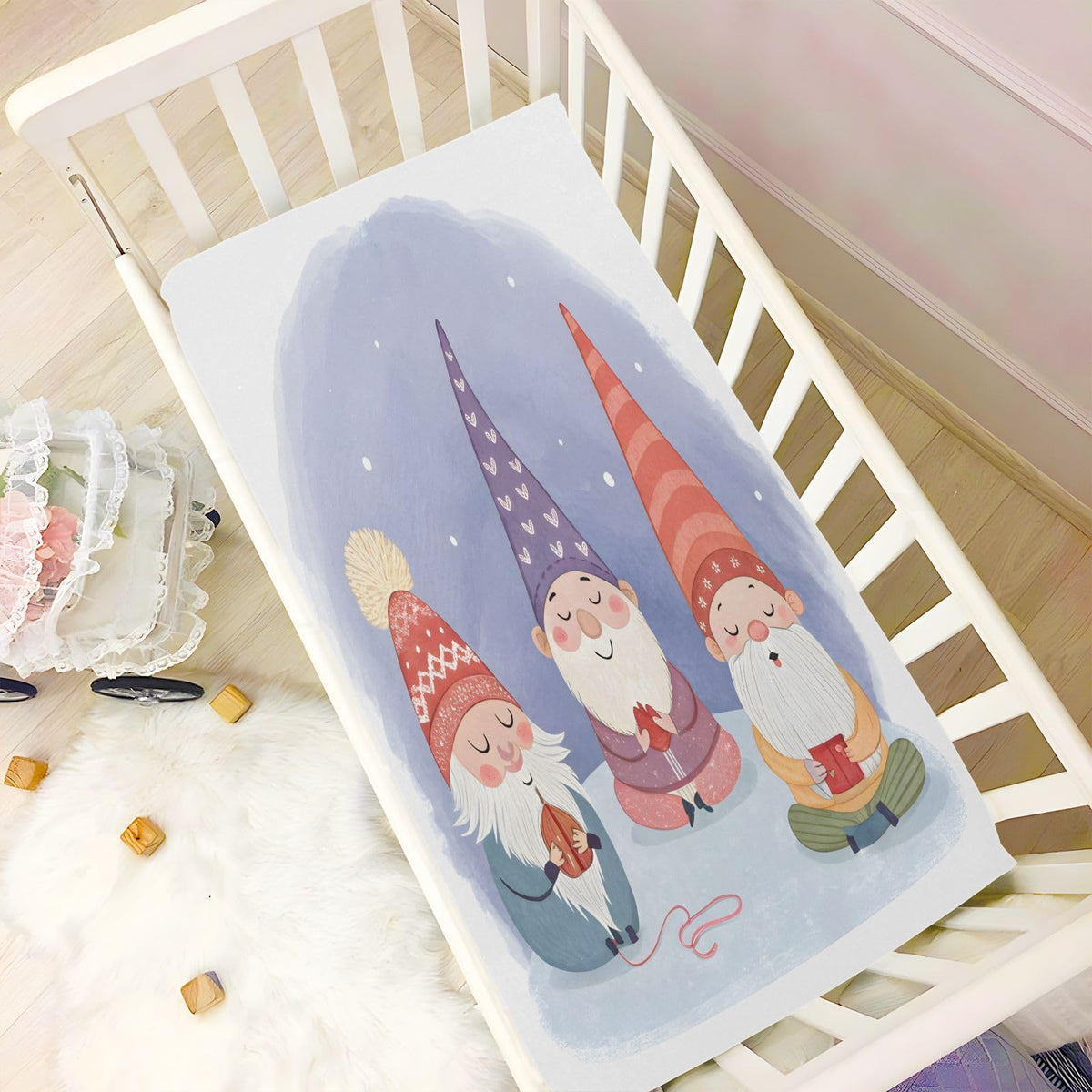 Watercolor Crib Sheet 52" x 28" L1623