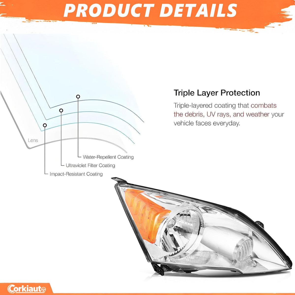 Halogen Headlight Assembly Pair Chrome Housing Clear Lens N45502