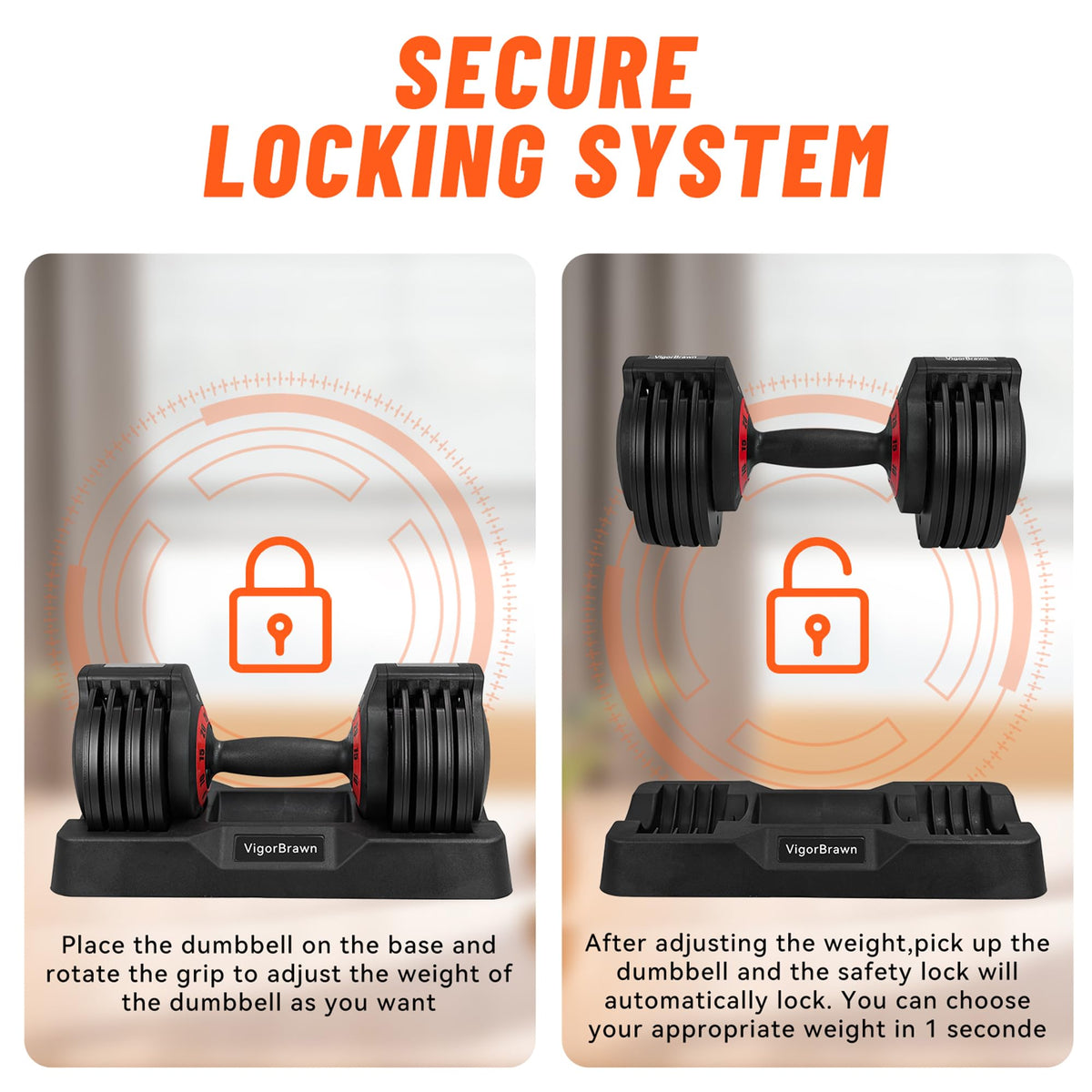 Adjustable Dumbbell Set with Storage Case I54460