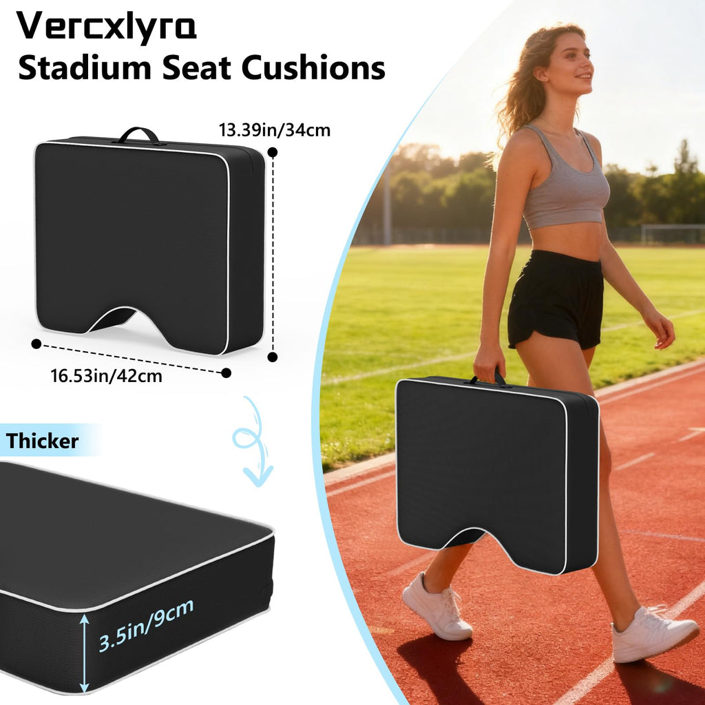 Waterproof Extra Thick 3.5" Portable Stadium Seat Cushions T21156