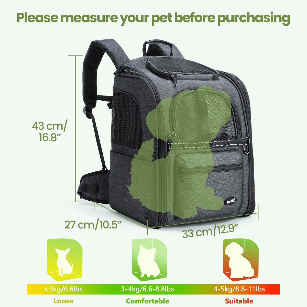 Ergonomic Breathable Cat Backpack Y42065