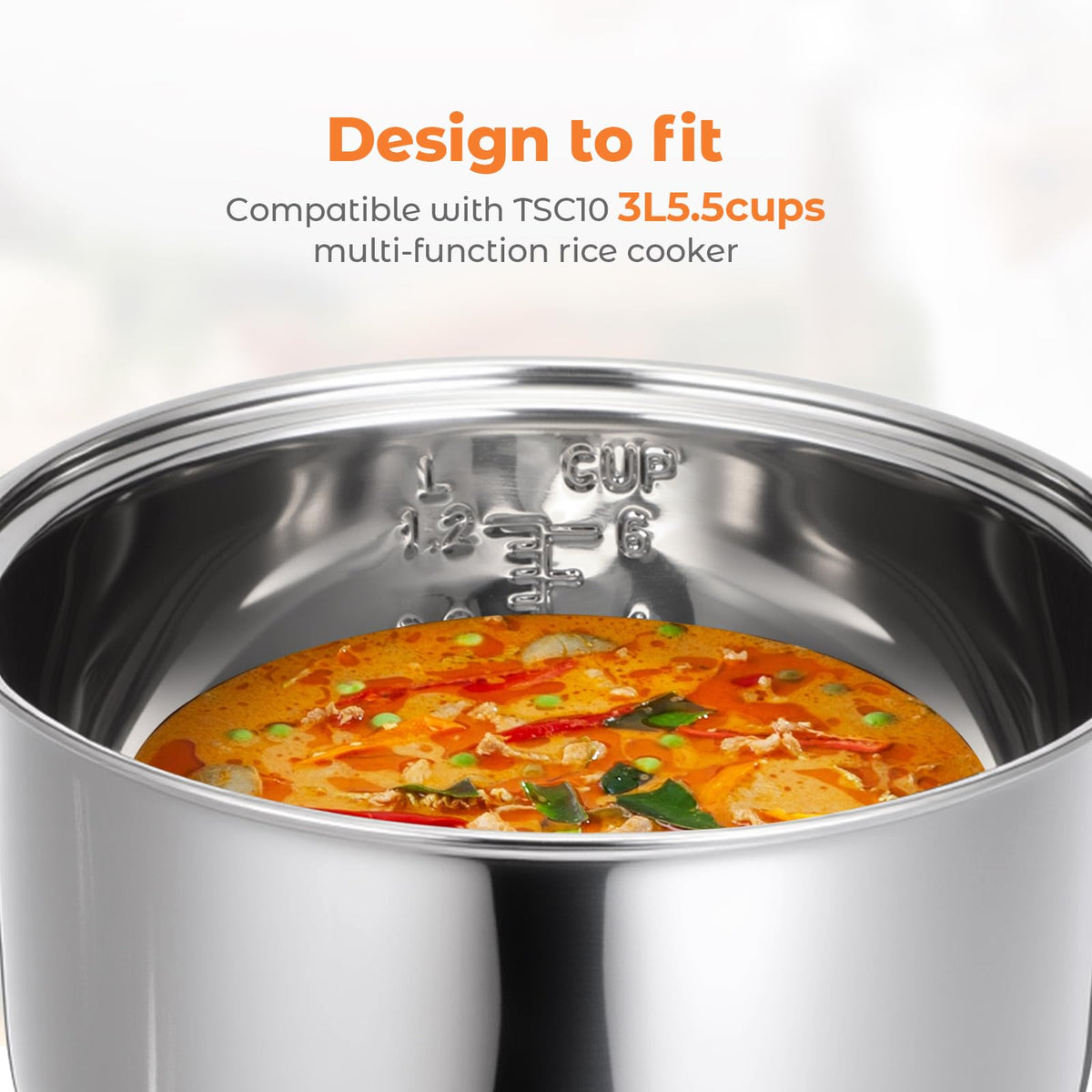 304 Stainless Steel Inner Pot 5.5 Cups Rice Cooker N2476