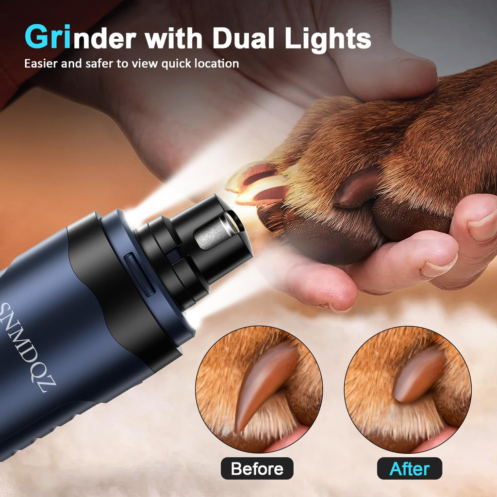 Dog Nail Grinder and Clippers Kit with 2 LED Lights S488