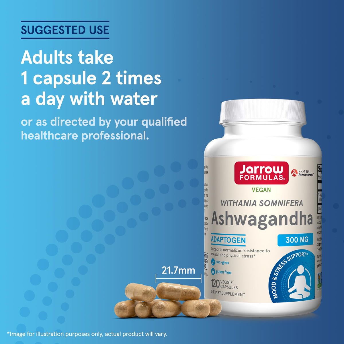 Ashwagandha Capsules 300 mg 120 Count J197