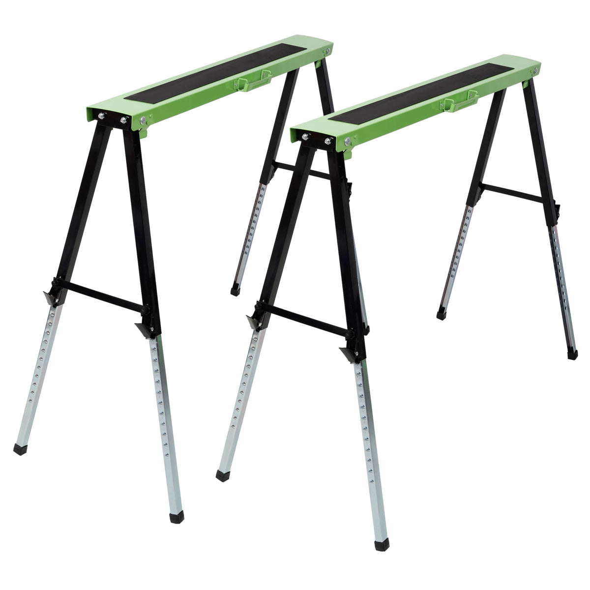2 Pack Heavy Duty Steel Folding Sawhorse with Carry Handle T526927