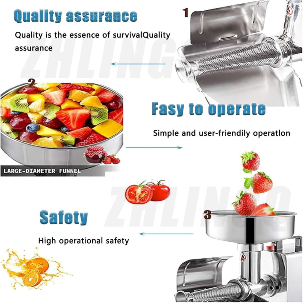 Commercial Electric Stainless Steel Tomato Strainer 150kg/h X3917