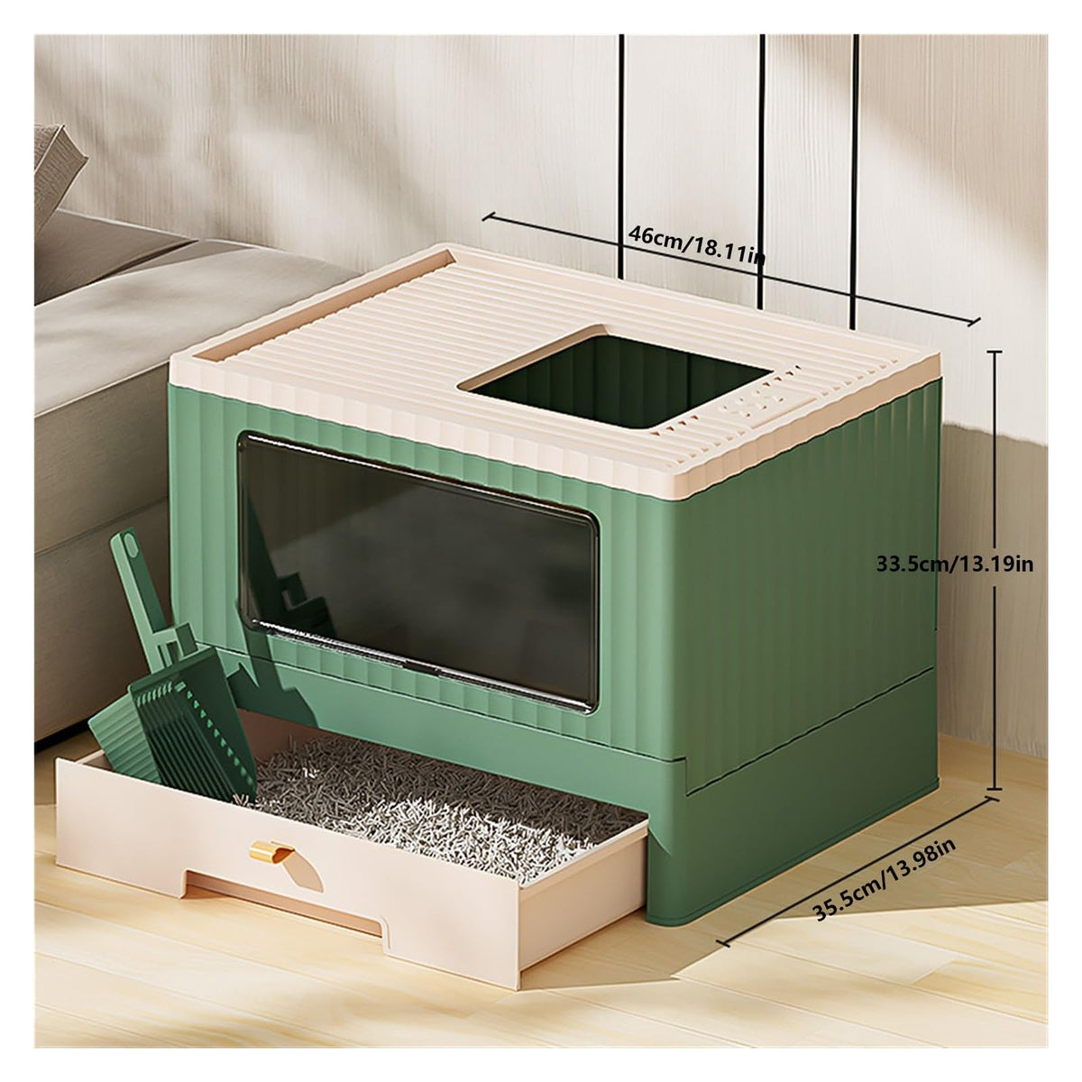 Foldable Cat Litter Box with Lid T82703