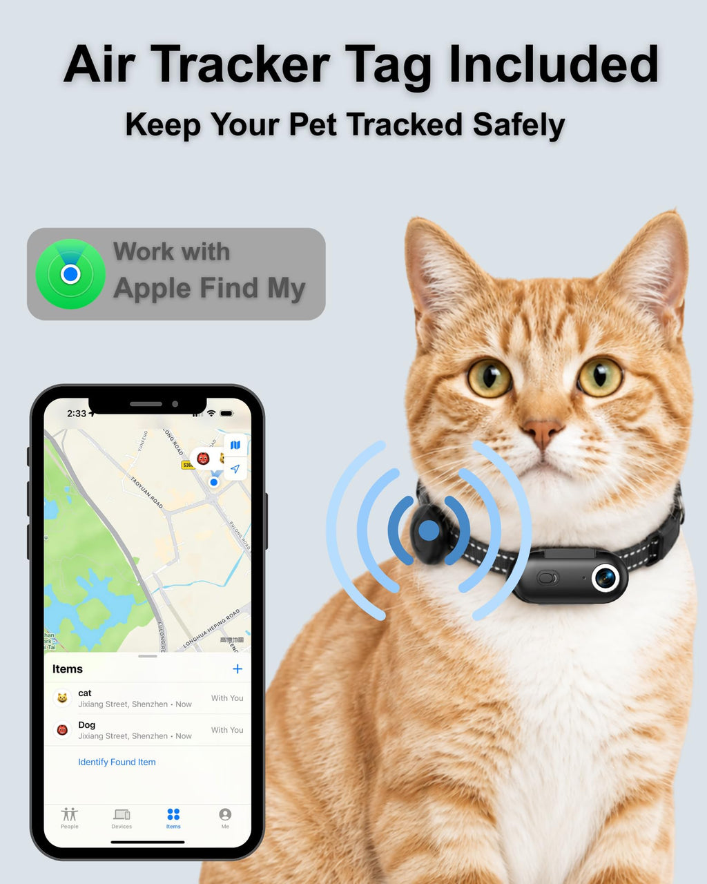 Cat Camera Collar with Location Tracker S4413