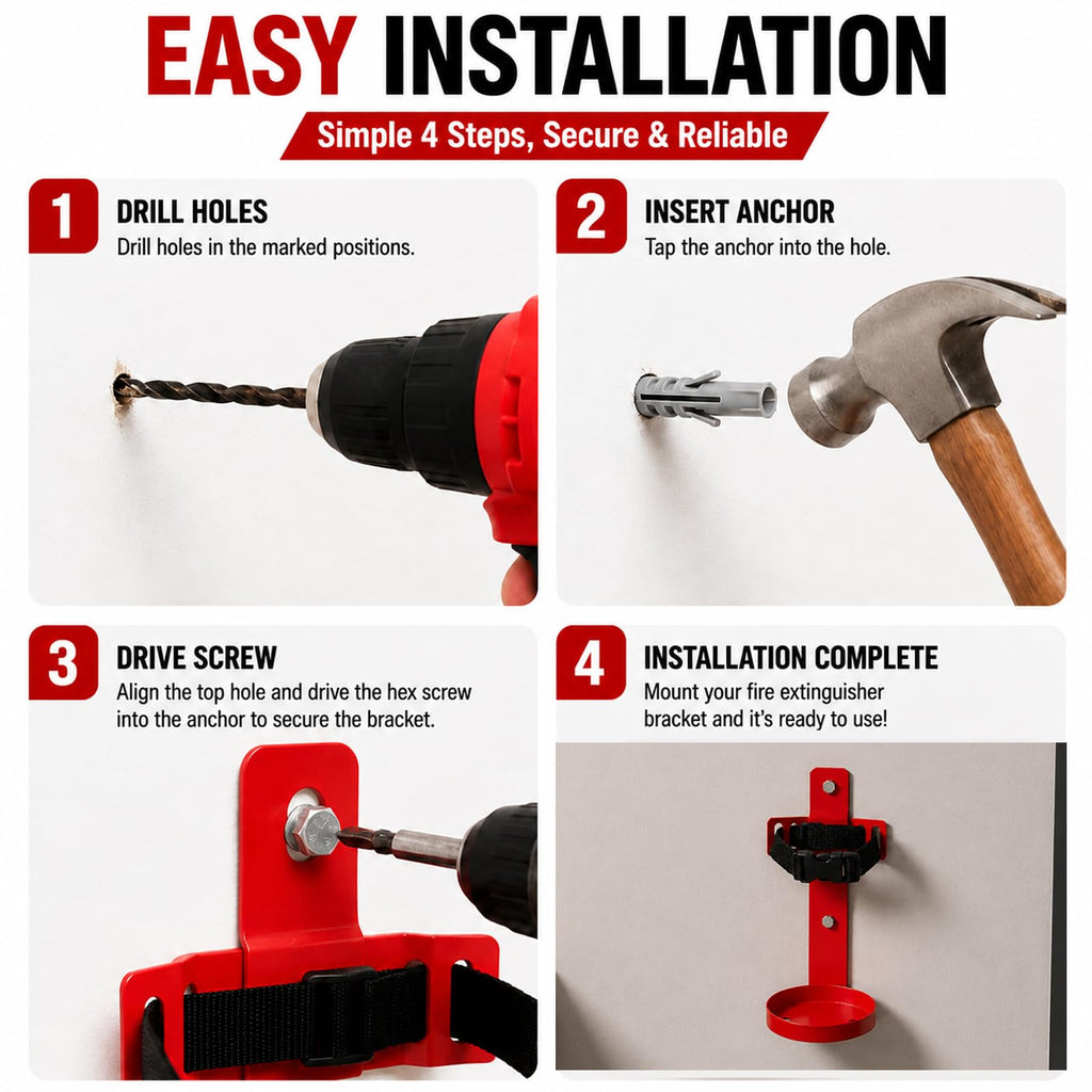 Fire Extinguisher Wall Mount Bracket 2.5 lb 1 Pack X5870