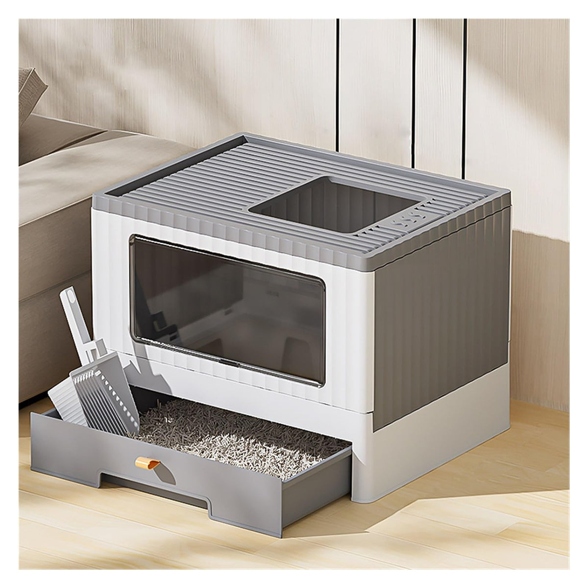 Foldable Cat Litter Box with Lid T82703
