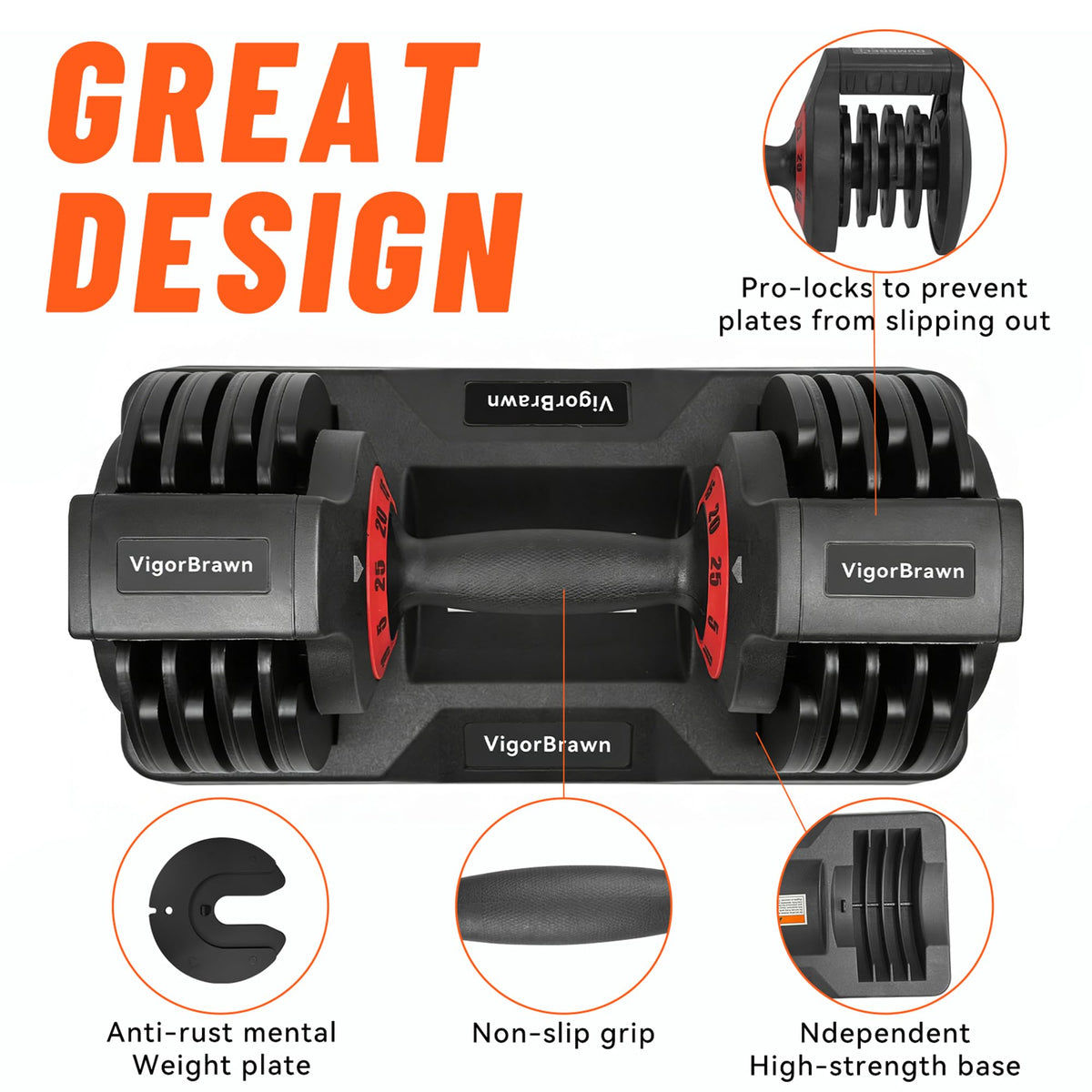 Adjustable Dumbbell Set with Storage Case I54460