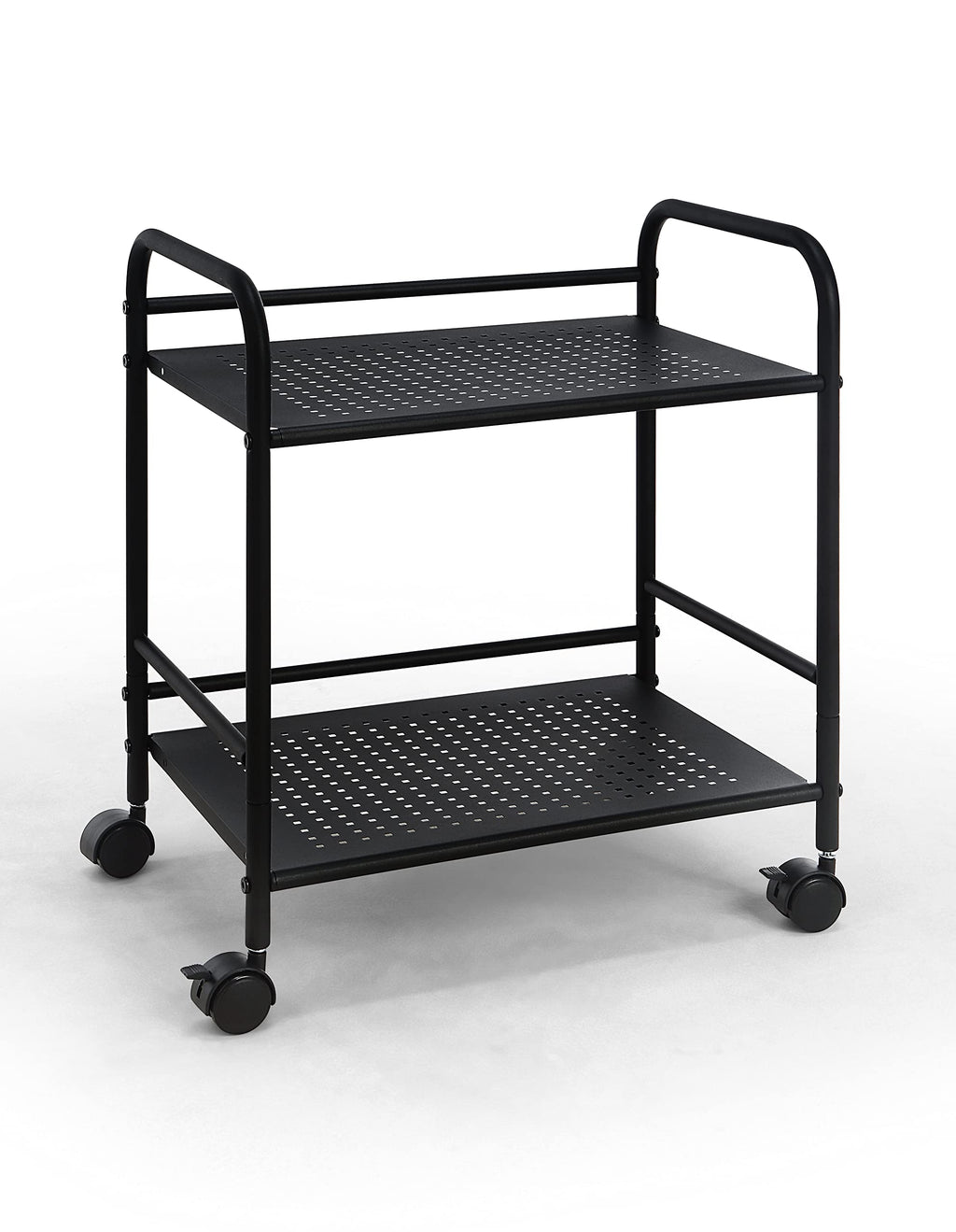 2-Tier Metal Rolling Utility Cart A634
