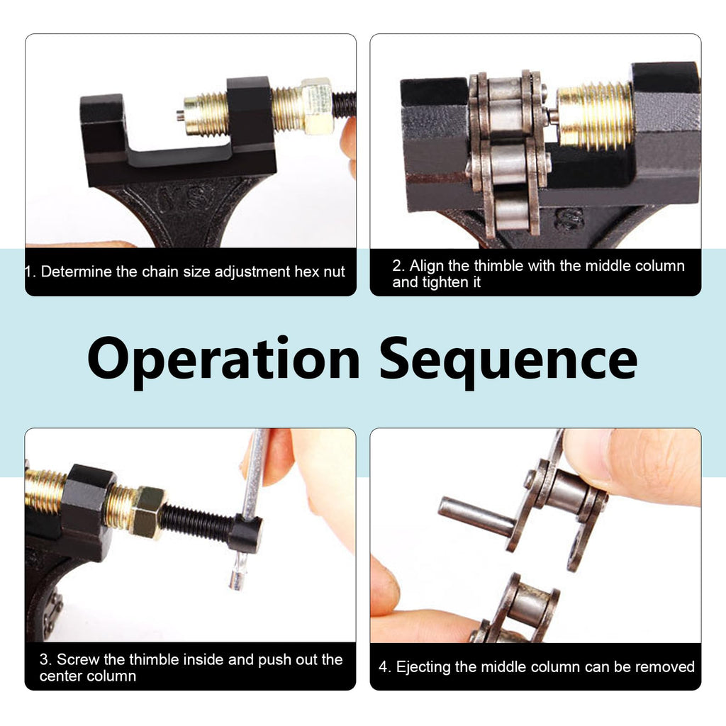Heavy Duty Roller Chain Breaker Tool for 420mm 428mm 520mm 525mm 528mm 530mm V364