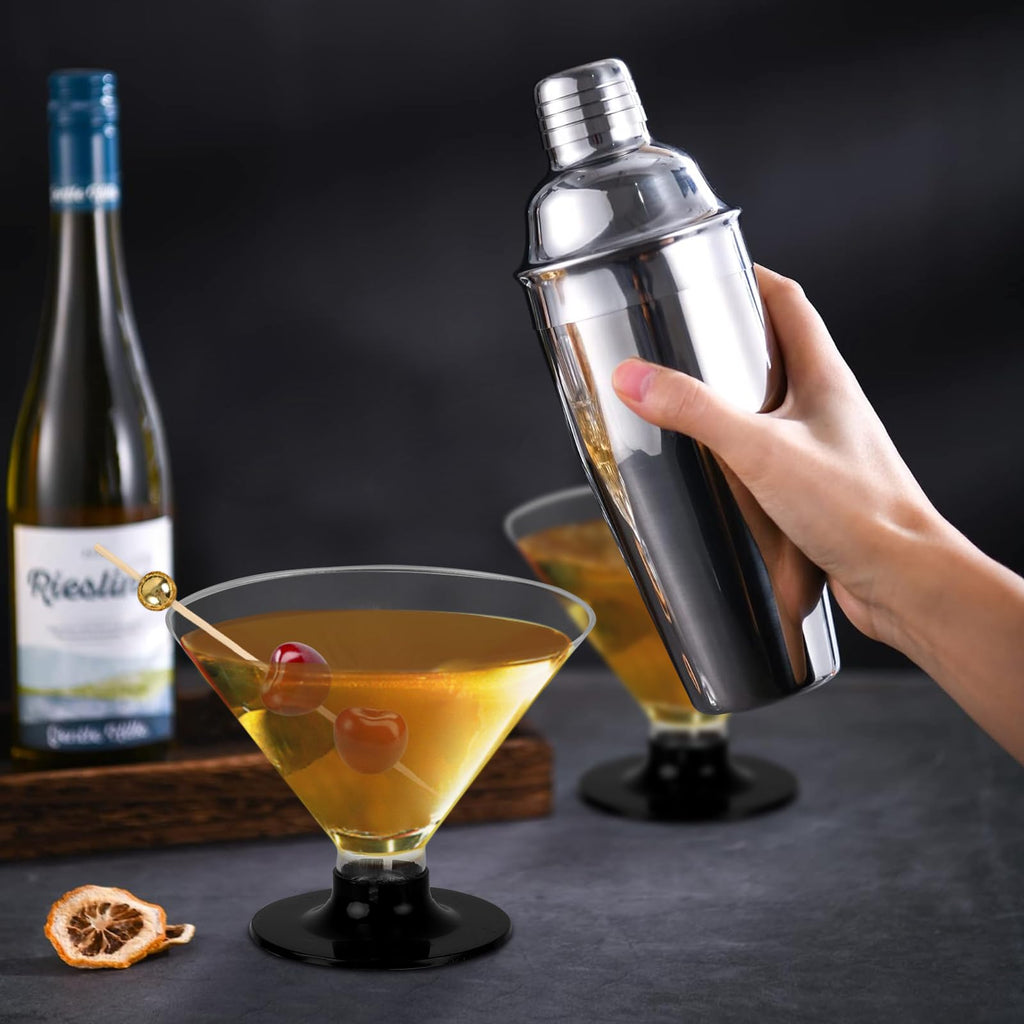 25 PCS 5oz Clear Plastic Martini Glasses I3245