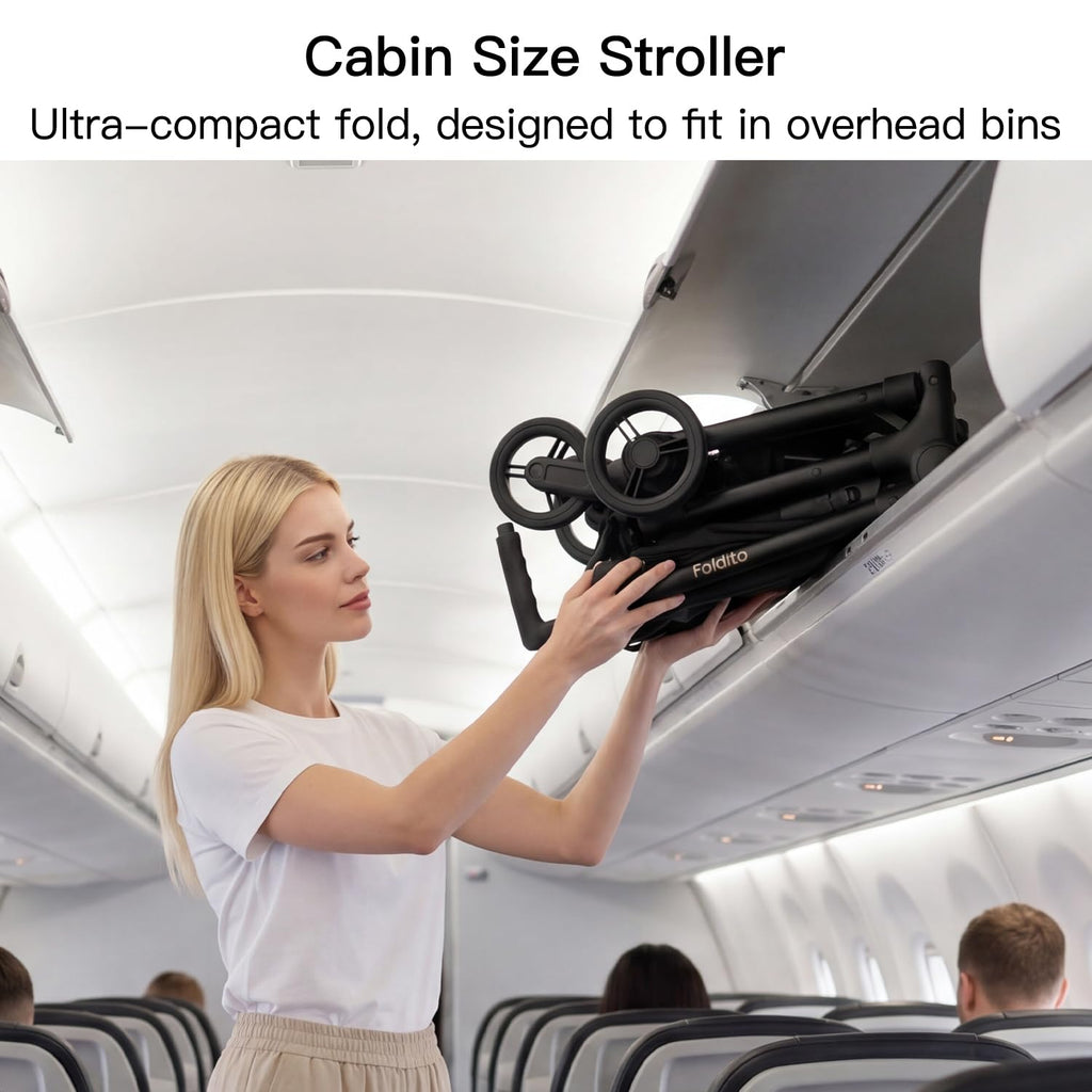 Ultra Compact Lightweight 9.9 lbs Black Travel Stroller S918825