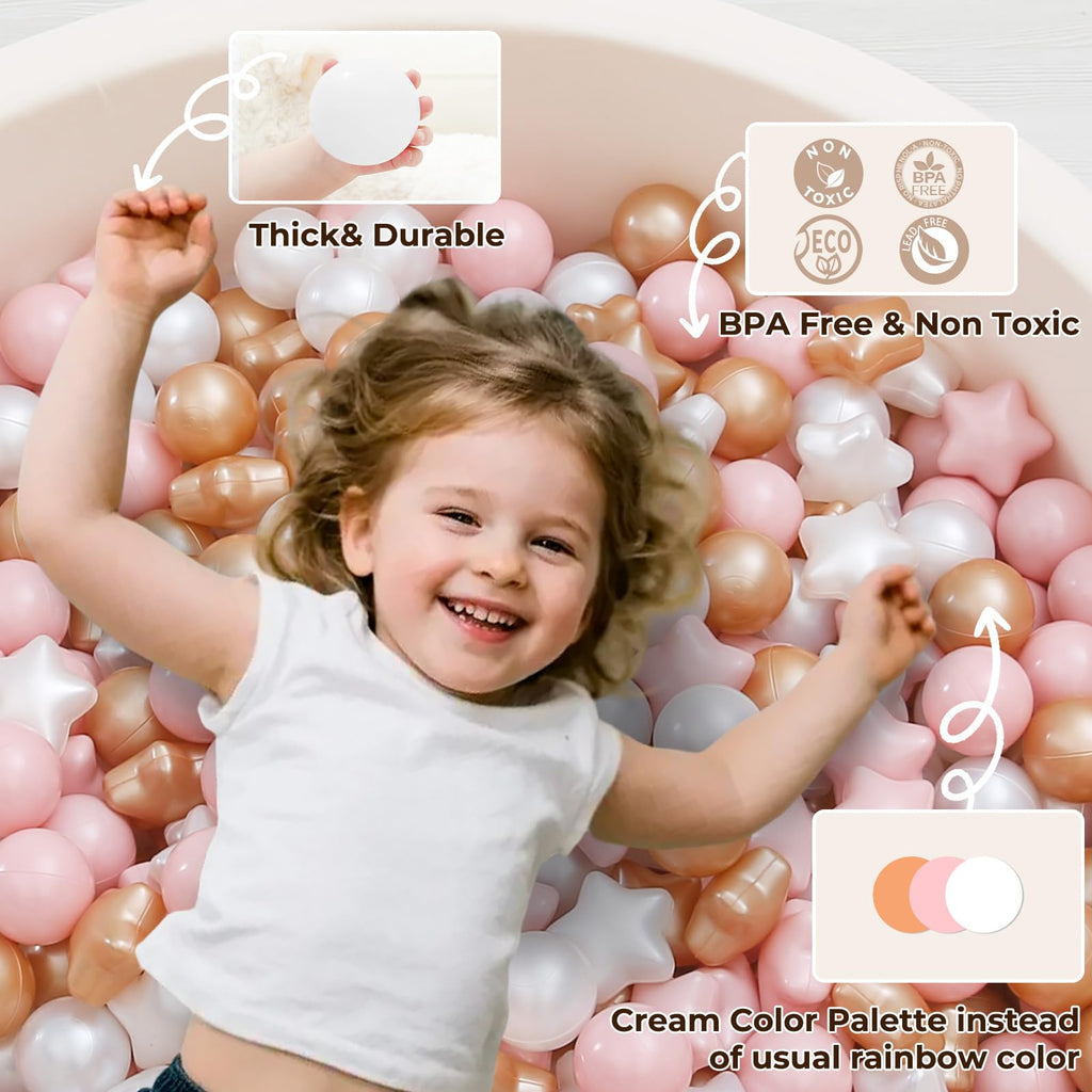 50 100 200 Count Star Ball Pit Balls Non-Toxic Plastic R939