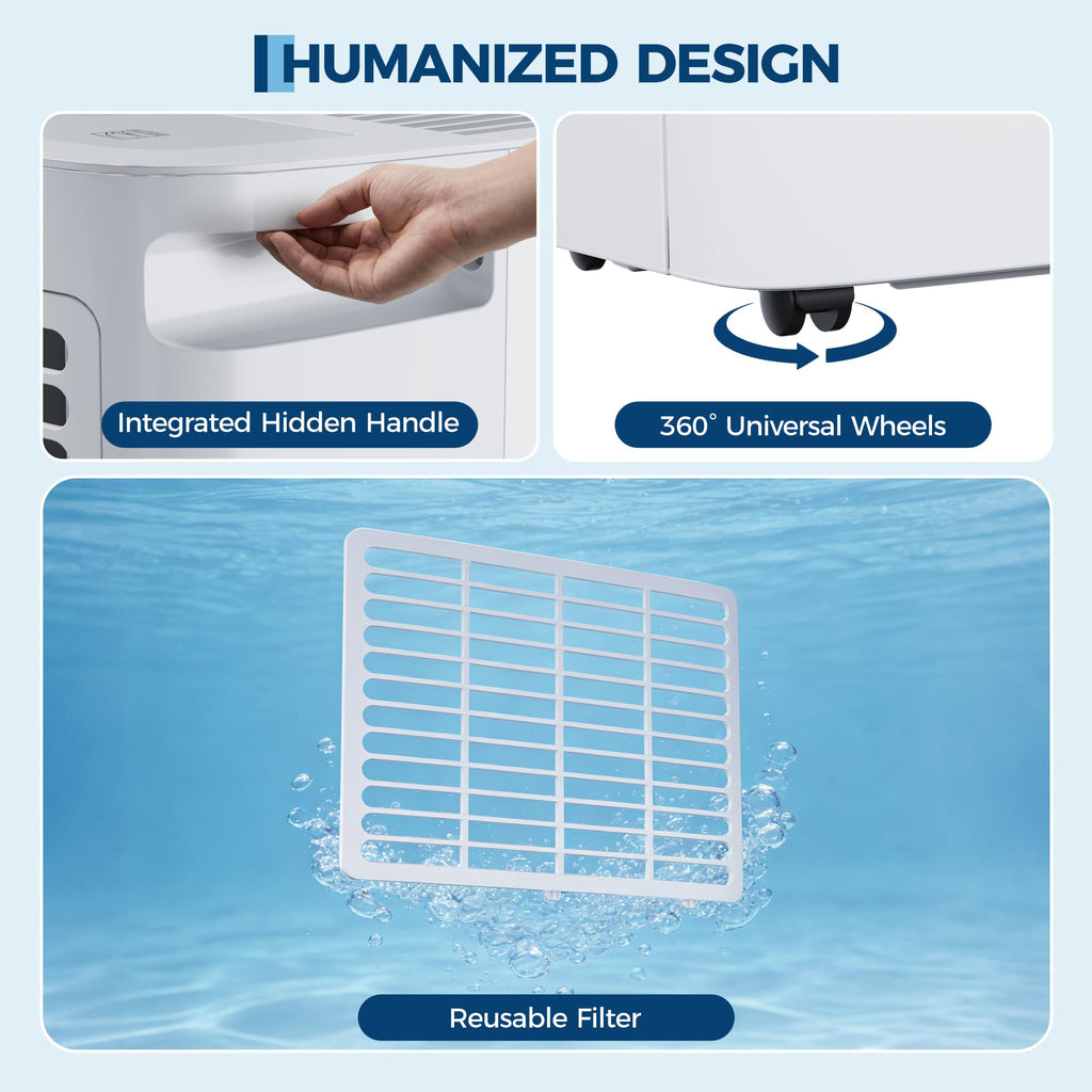 50 Pints Dehumidifier with Auto Defrost, 24H Timer, Auto Shut off X58959