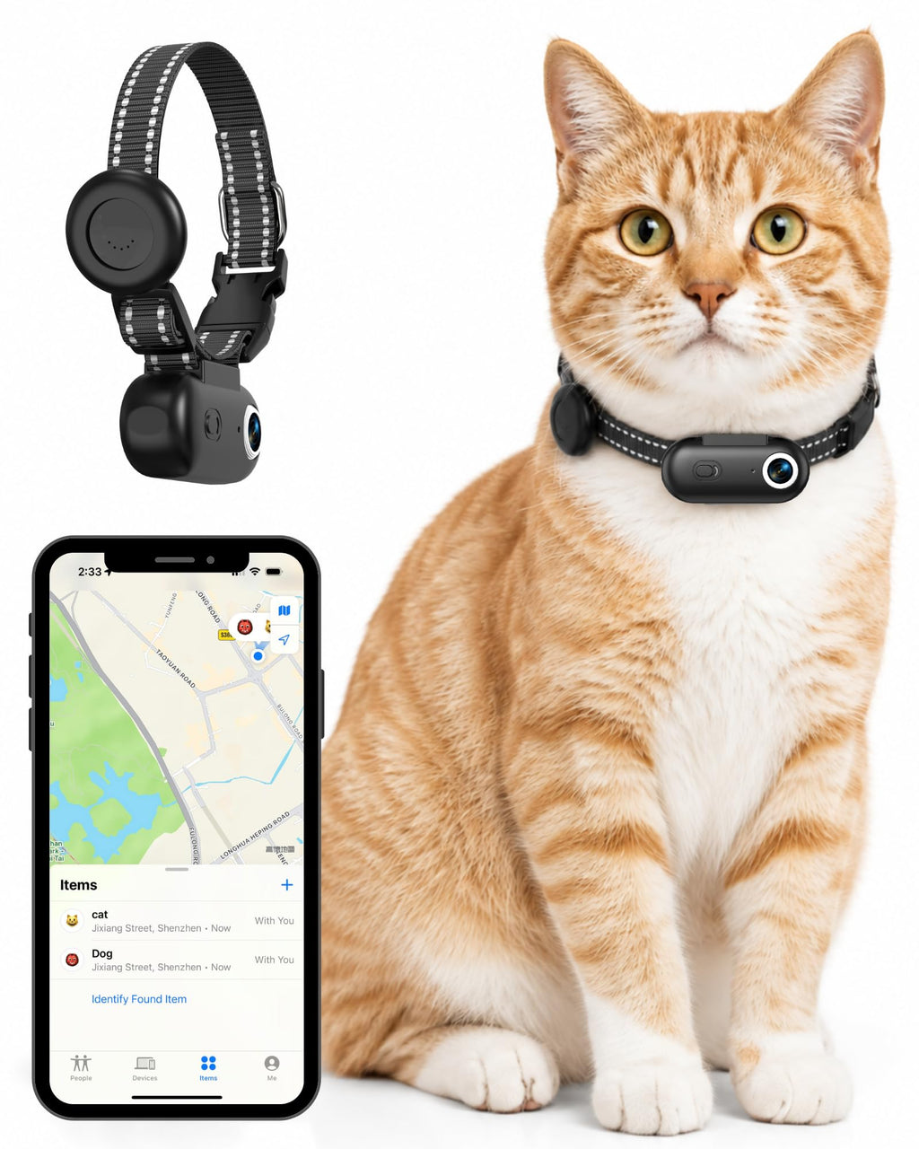 Cat Camera Collar with Location Tracker S4413