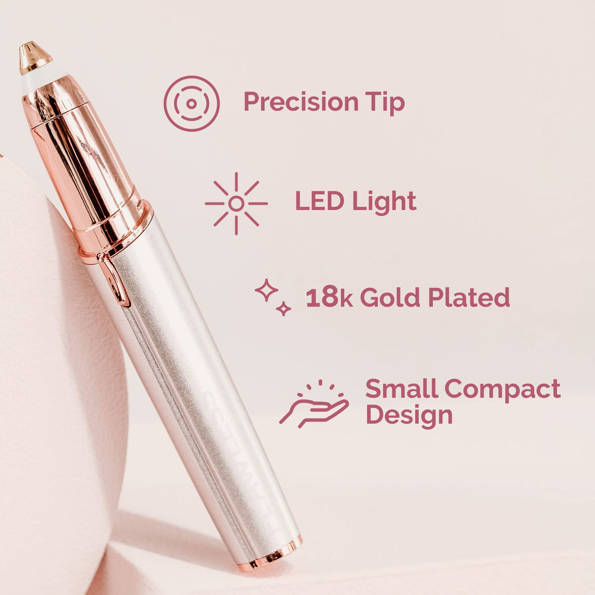 Electric Eyebrow Hair Remover Razor with LED Light P358