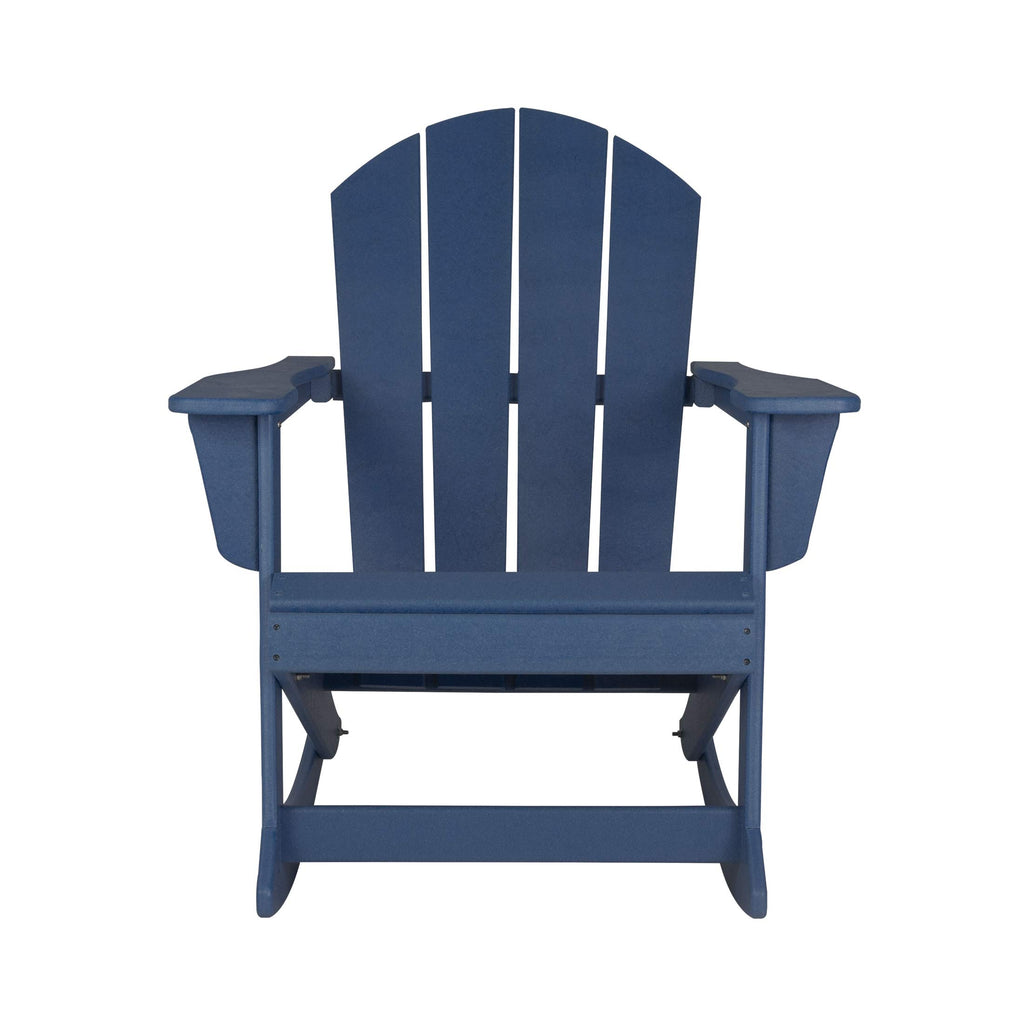 Navy Blue HDPE Outdoor Rocking Chair W7321